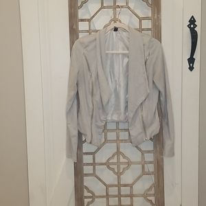 Grey blazer w/ gold zippers